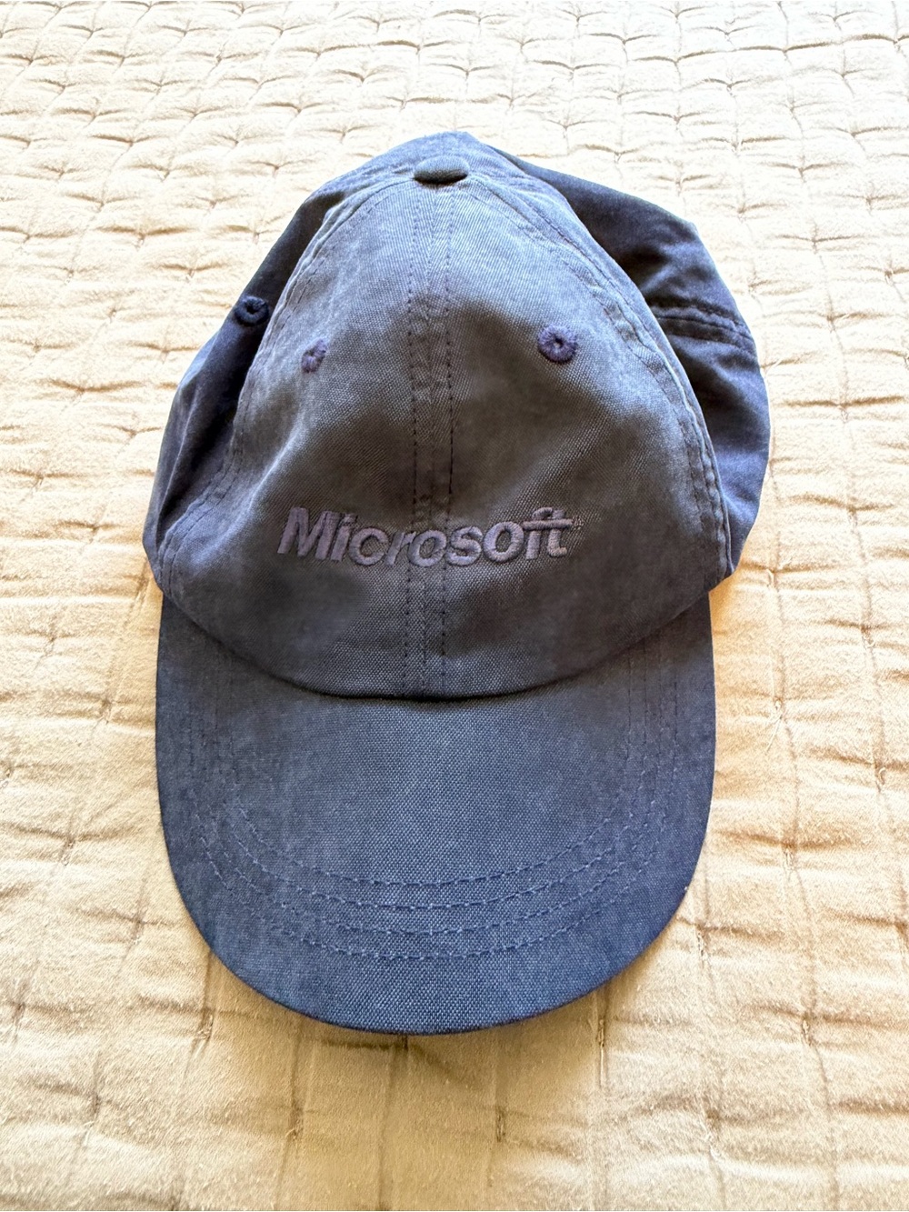 Vintage Microsoft Embroidered Tech Strap Back Hat